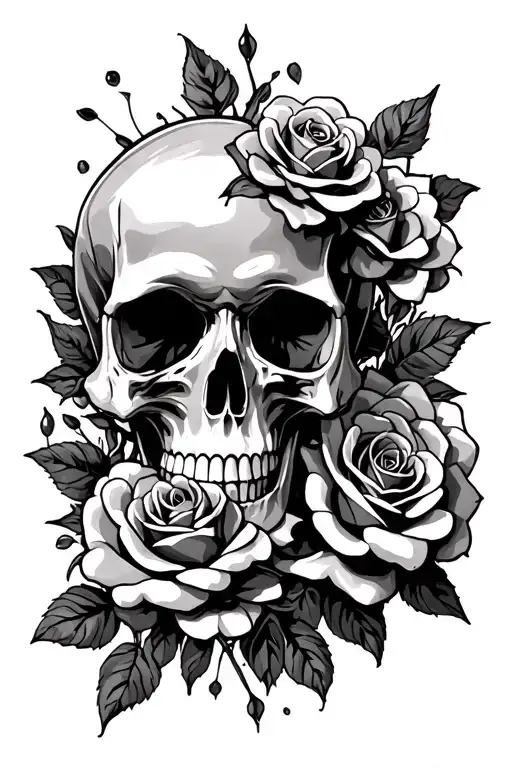 Skull And Roses