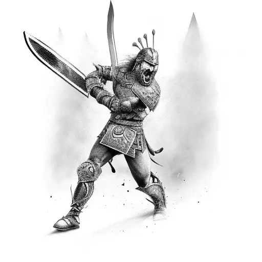 Warrior Spear Attack