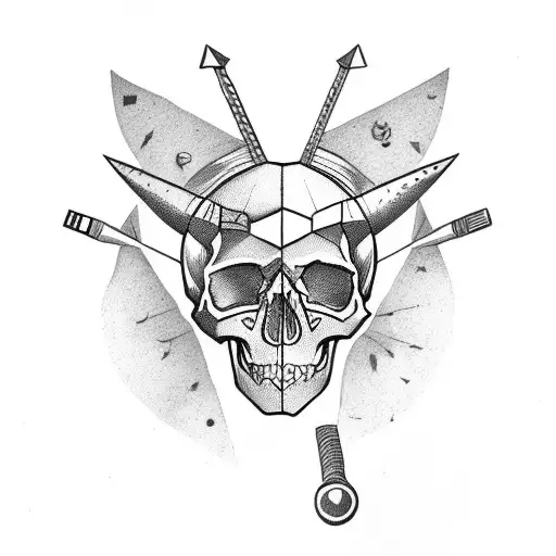 Skull With Sagittarius