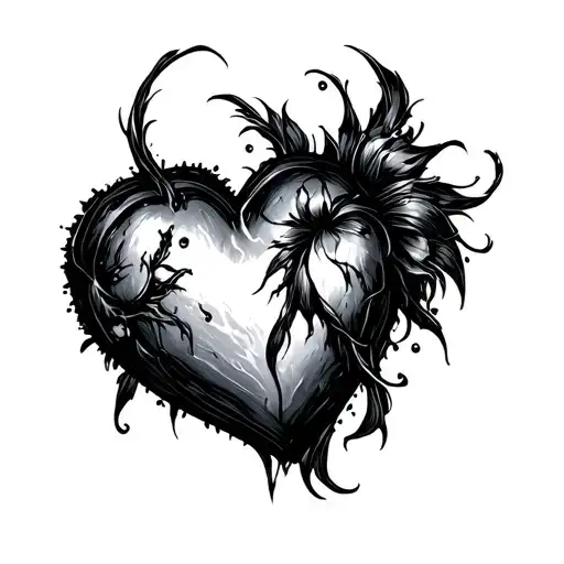 Black Heart With Teanna Next To It