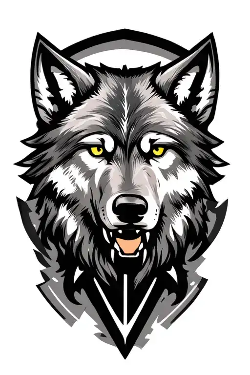 Arrowhead With Wolf Face