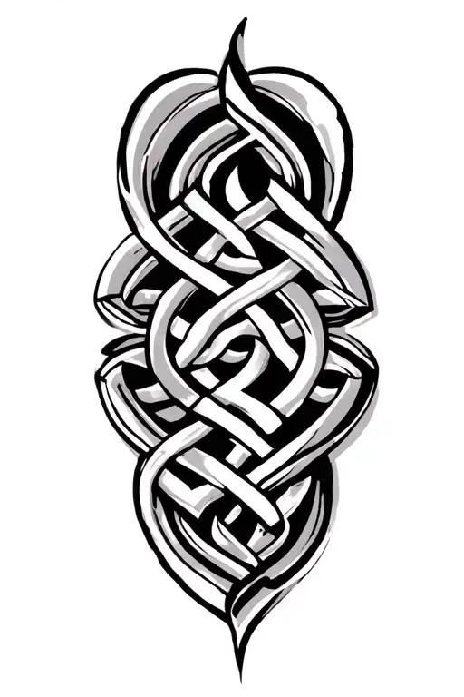 Celtic Pattern With Elements Intertwined
