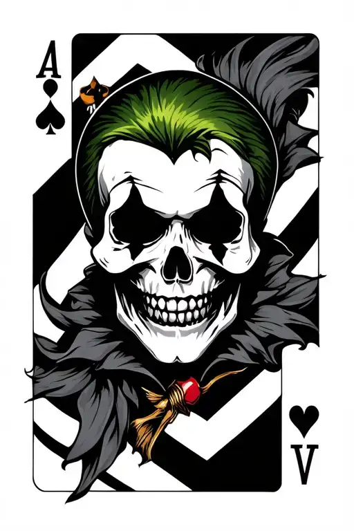 Skull Joker Card