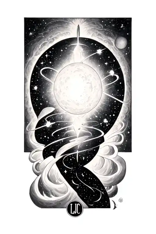 Orion's Belt With Initials Ljc