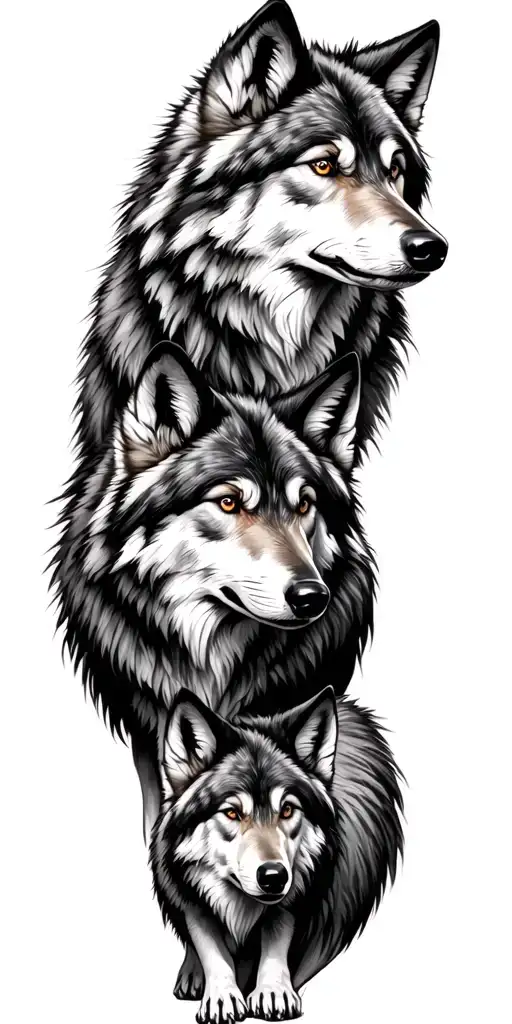Wolf Wolf Family