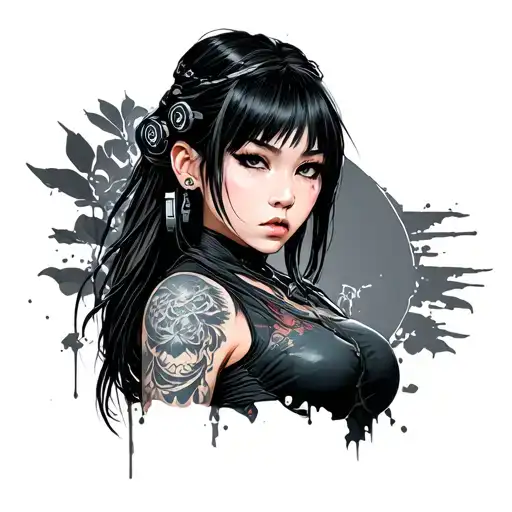 Cyberpunk Style Girl Namurai