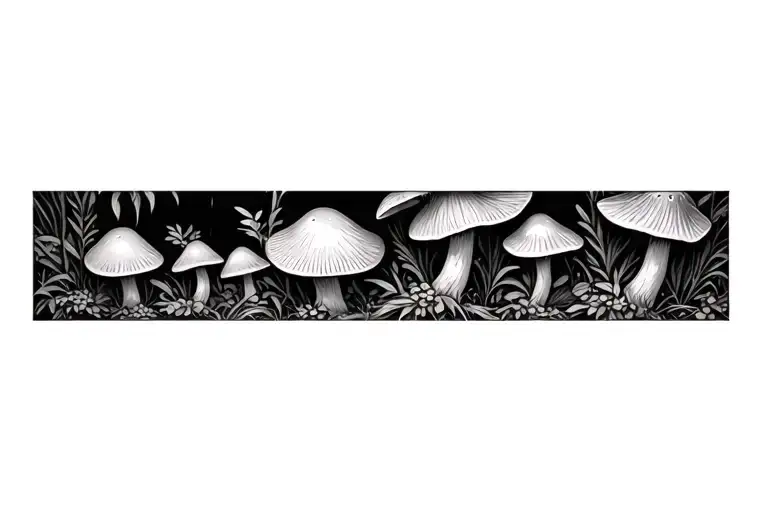 Mushroom Forest With Small Frog