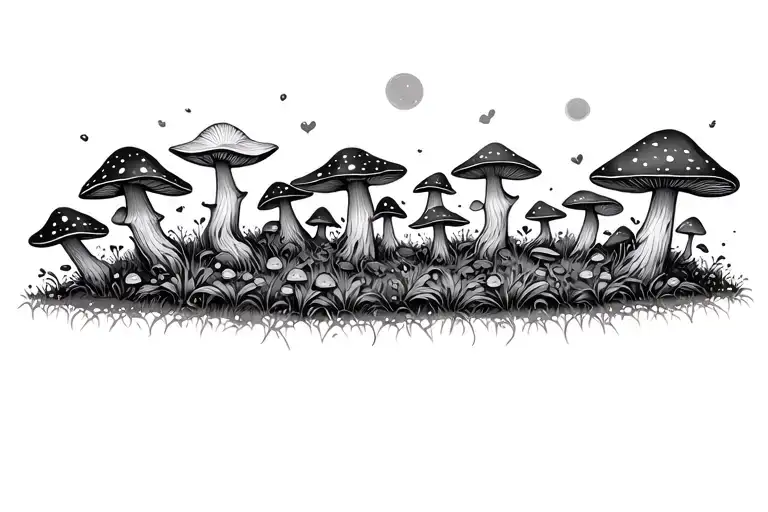 Whimsical Mushroom Forest Landscape