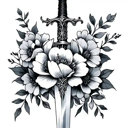 Sword And Flowers