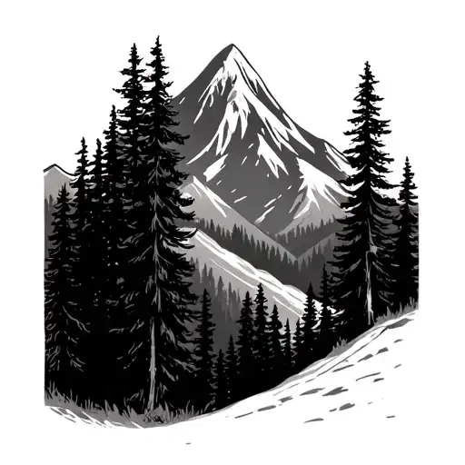 Mountain And Trees