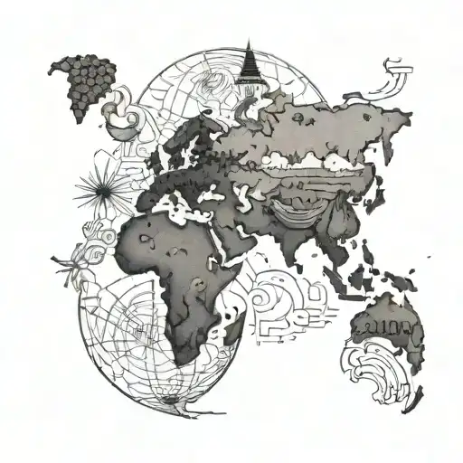 A Tattoo That Represents Something From Each Country Of The World