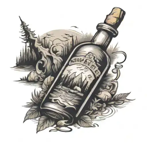 Camping In A Rum Bottle