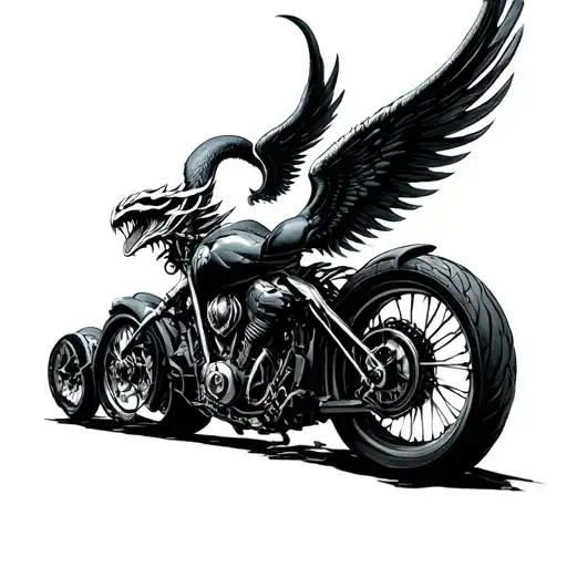 Venom With Wings Riidng Motorbike