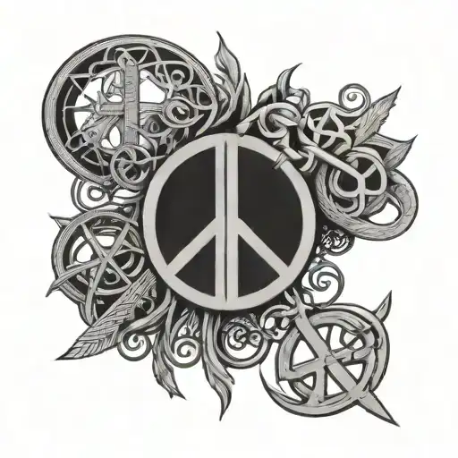 All Religious Peace Signs Intertwined