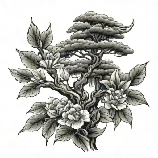 Trees Nature Asian Flowers