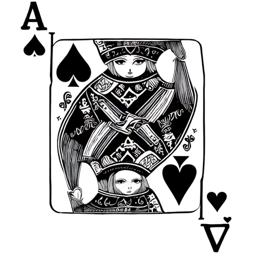 King And Queen Of Hearts Playing Card