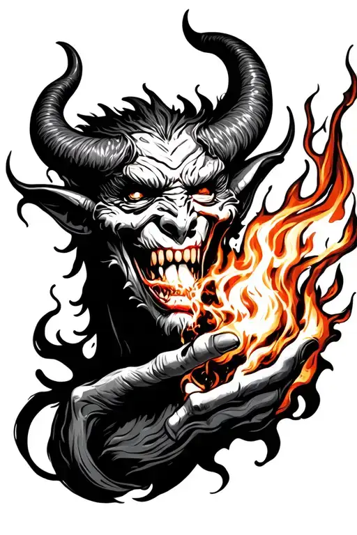 Devil Blowing Fire