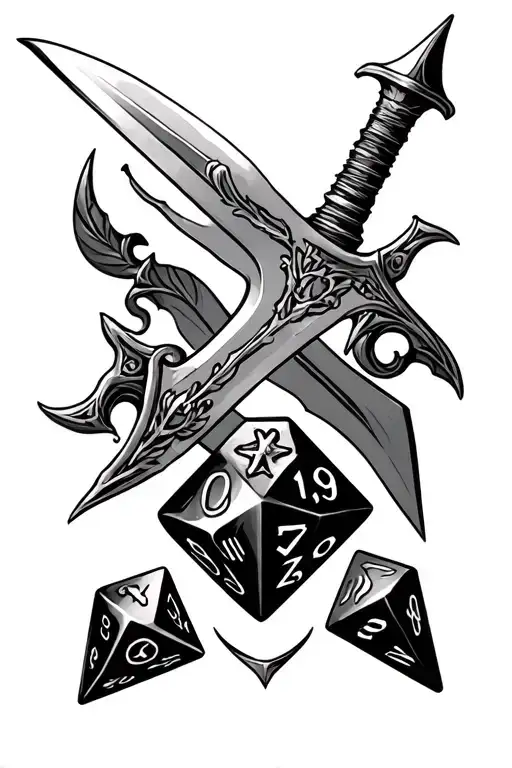 Daggers And Dnd Dice