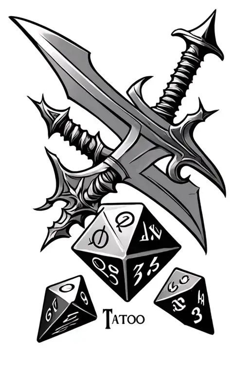Daggers And Dnd Dice