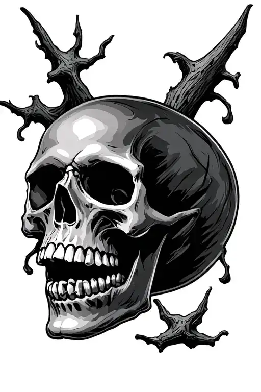 Dark Graveyard Skulls