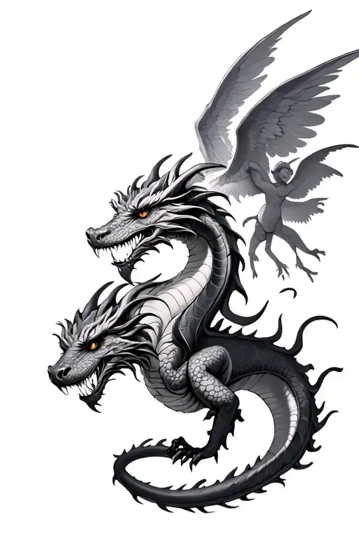Dragon With Angels