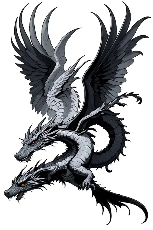 Dragon Angels Flying