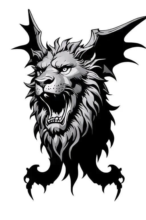 Gargoyle With Lion Head