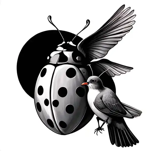 Ladybug And Dove Carrying