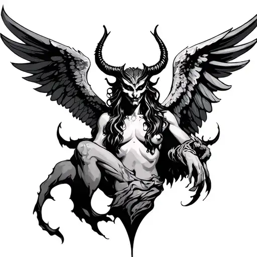 Demon Angel Design Without Gender