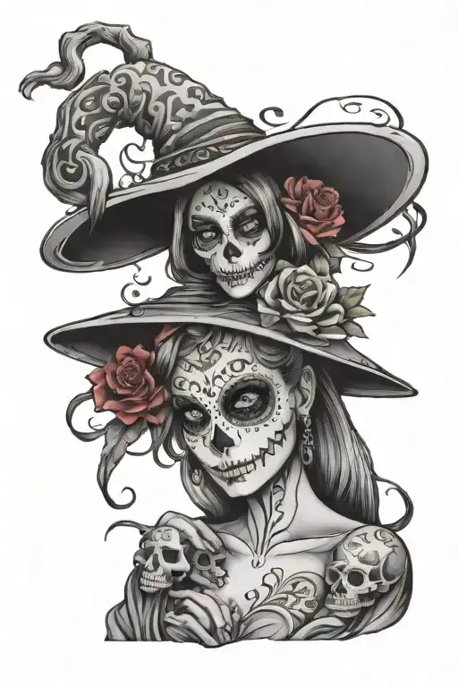 Day Of The Dead Witch Casting Spells