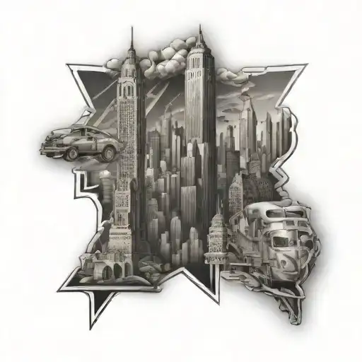 New York Theme Leg Sleeve