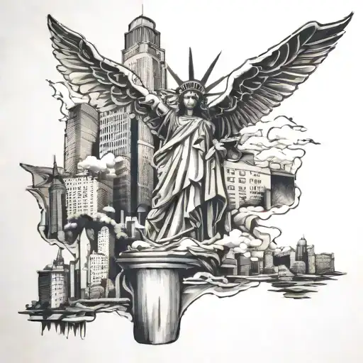 New York Theme Leg Sleeve Realism