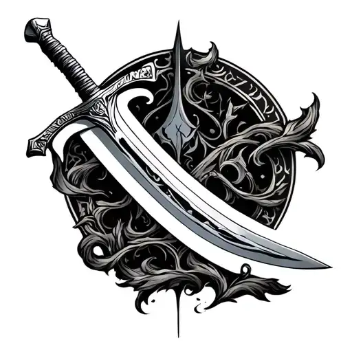 Sword Down The Whole Leg