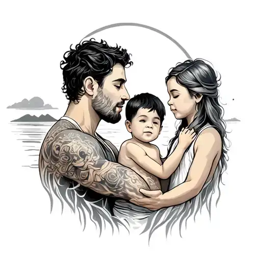 Sunrise And Blessing His Son And His