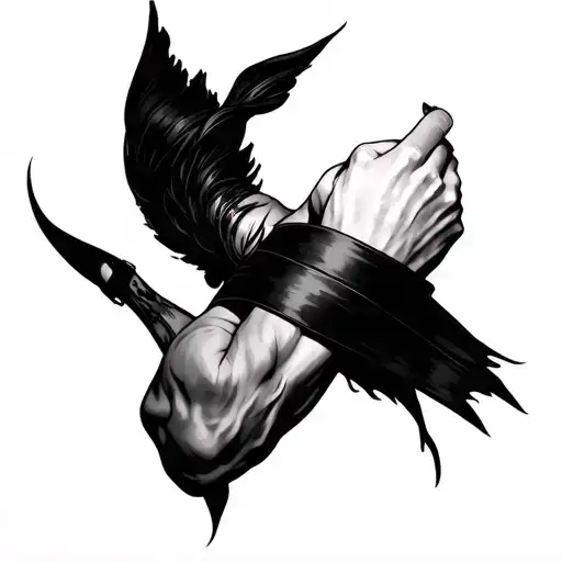 Tattoo Image On My Bicepdetails Belowits A Black Strap Across The Arm But Some Part Is Not Filled