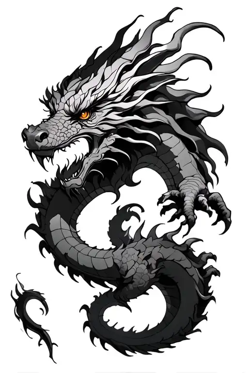 Dragon Surrounding An Arm