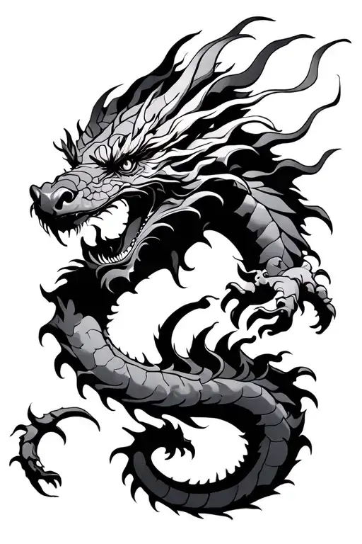 Dragon Surrounding An Arm