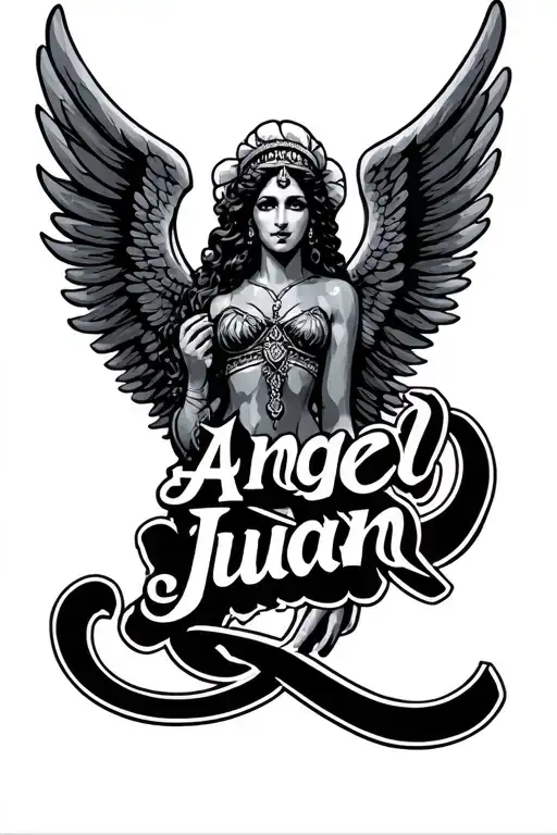 Name Angel Juan In Chicano Style Font The Letters