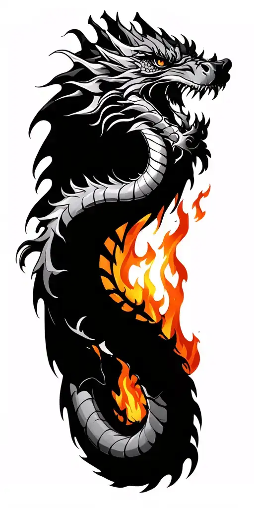 Dragon Coming Down The Arm Fire