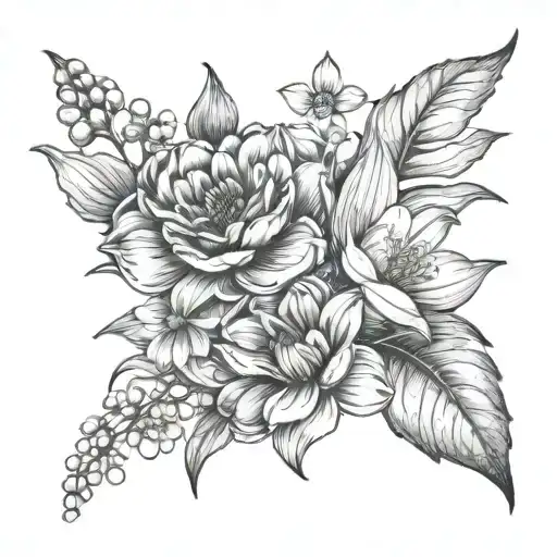 Daisy Water Lilly Lilly Of The Valley Rose And Poppy