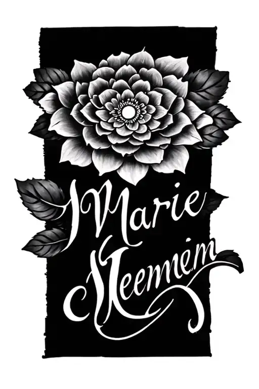 Mandala Name Written Marie Femenin
