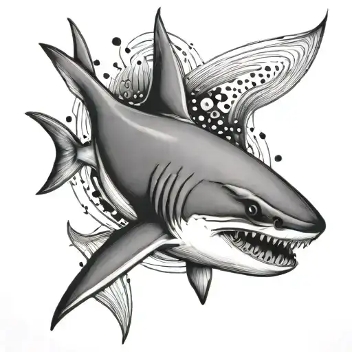 Shark With Heart Dots