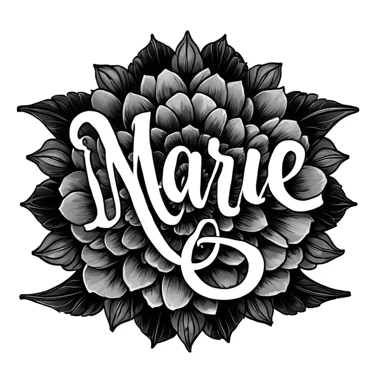 Feminin Mandala Name Written Marie