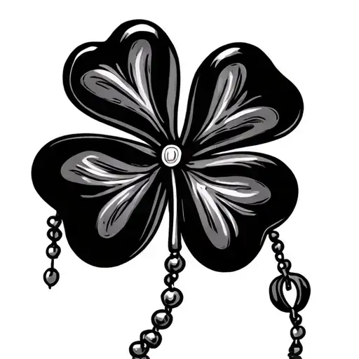 Shamrock With Rosary Beads