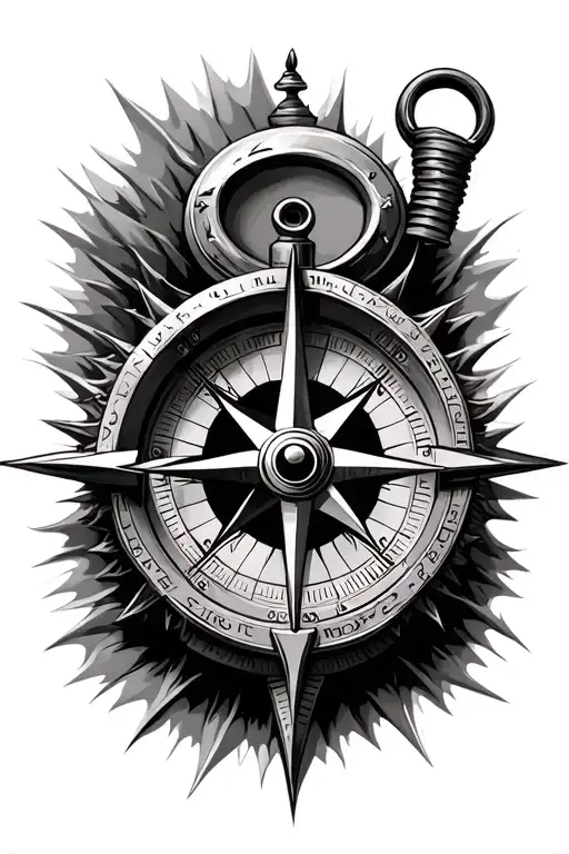 3D Compass Surrounded