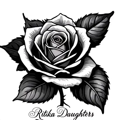 A Rose With Name Ritika Daughters Name In One
