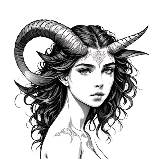 Zodiac Sign Capricorn In The Guise Of A Girl