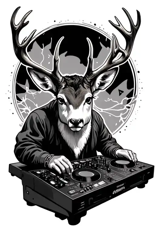 Djing And Deer Antlers