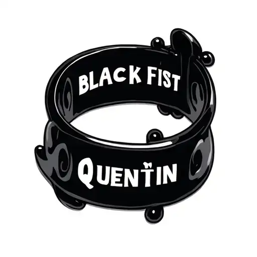 Black Degraded Bracelet With Quentin First Name