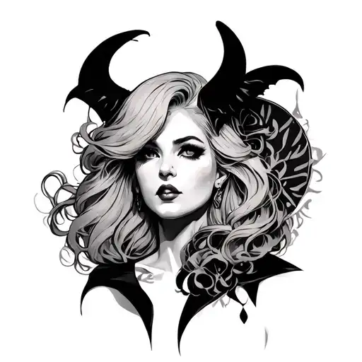 Lady Demon Blonde Posessed